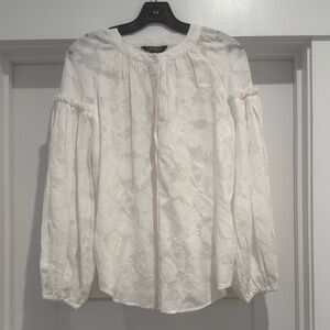 Ralph Lauren Cream Floral Blouse S/P